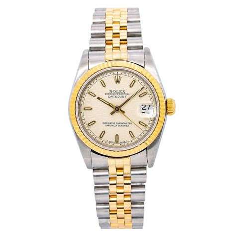 rolex datejust 31mm two-tone ladies midsize watch|rolex datejust 31 diamond bezel.